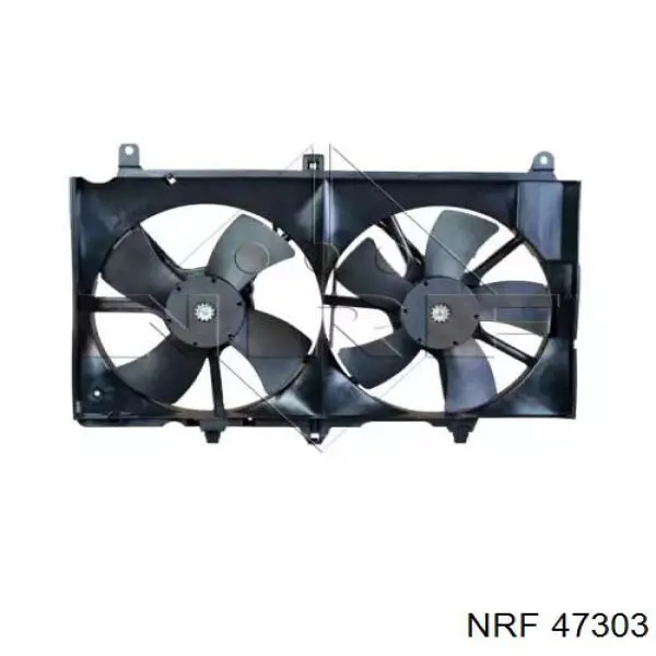 Difusor de radiador, ventilador de refrigeración, condensador del aire acondicionado, completo con motor y rodete 47303 NRF