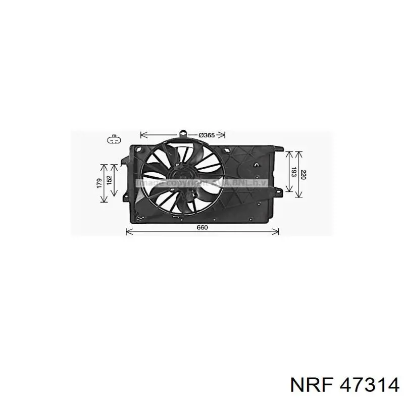 Электровентилятор охлаждения в сборе NRF 47314 цена, от 175.82 USD