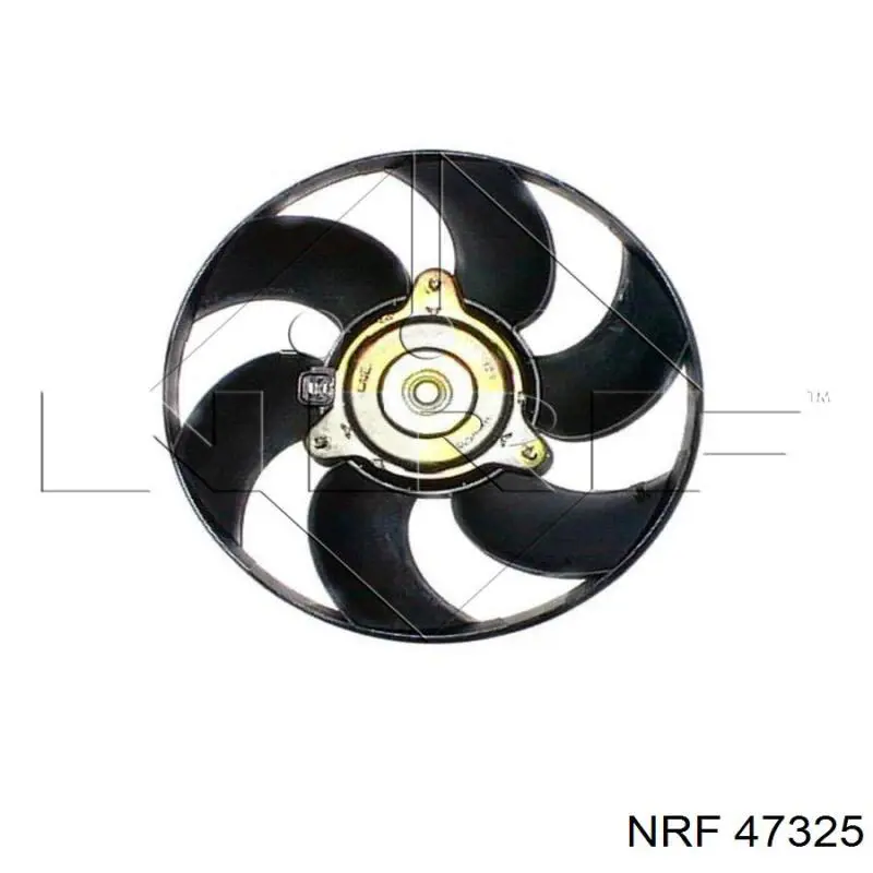 47325 NRF диффузор радиатора охлаждения, в сборе с мотором и крыльчаткой