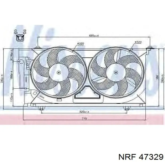 Электровентилятор охлаждения 47329 NRF