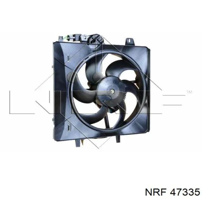 47335 NRF диффузор радиатора охлаждения, в сборе с мотором и крыльчаткой
