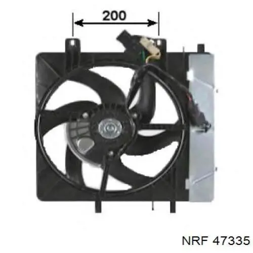 Difusor de radiador, ventilador de refrigeración, condensador del aire acondicionado, completo con motor y rodete 47335 NRF