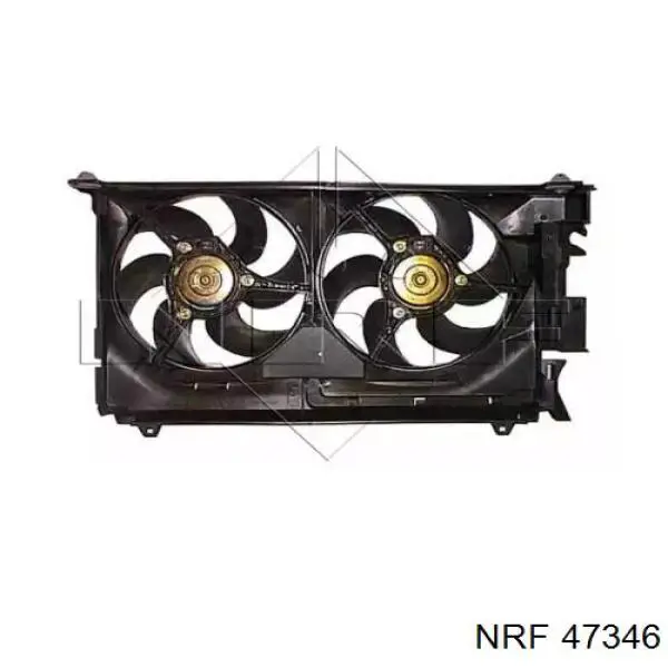 47346 NRF диффузор радиатора охлаждения, в сборе с мотором и крыльчаткой