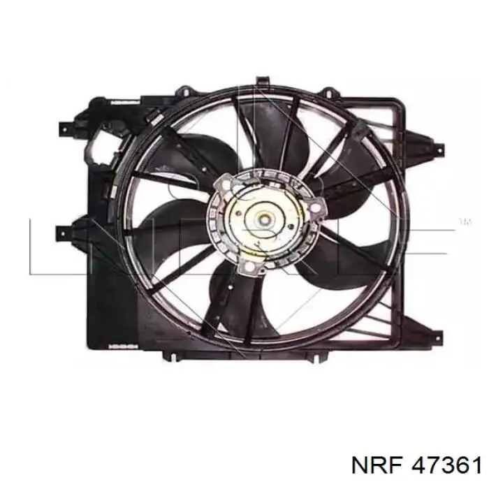 Диффузор радиатора кондиционера, в сборе с крыльчаткой и мотором NRF 47361