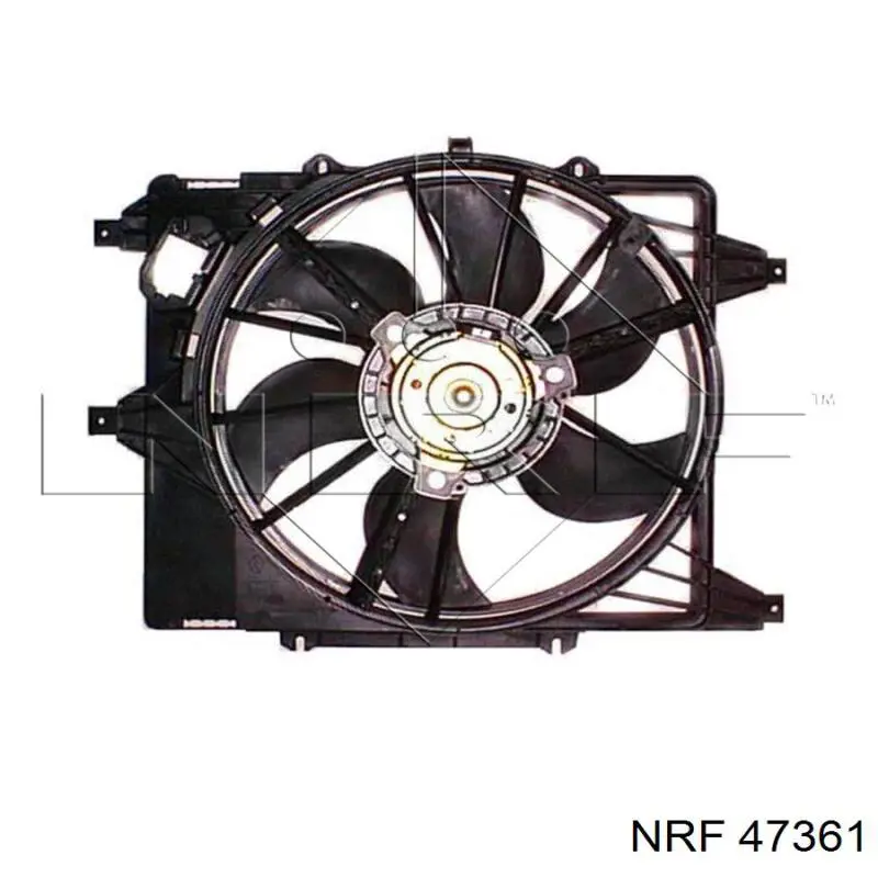 Difusor de radiador, aire acondicionado, completo con motor y rodete 47361 NRF
