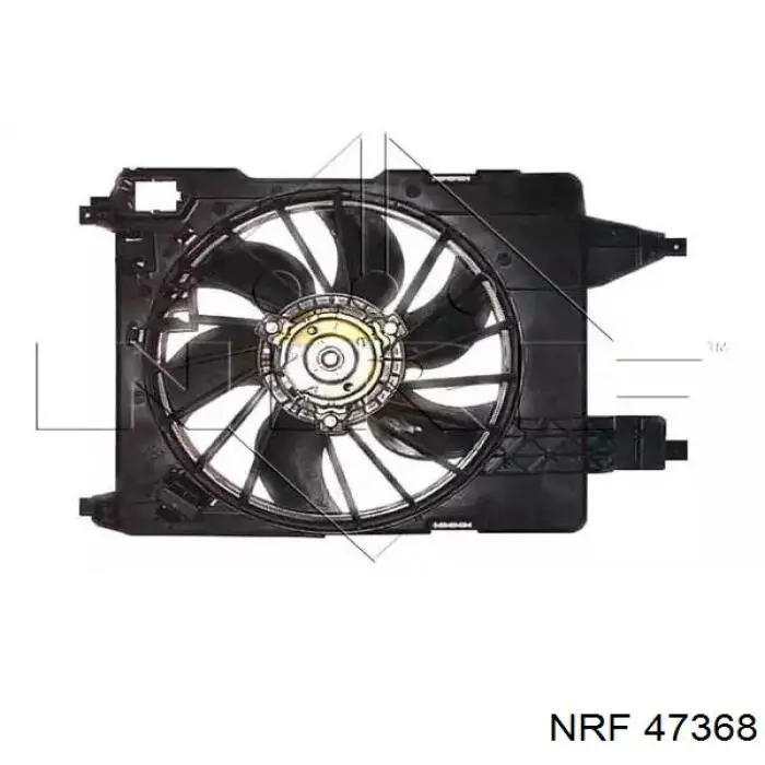 47368 NRF диффузор радиатора охлаждения, в сборе с мотором и крыльчаткой
