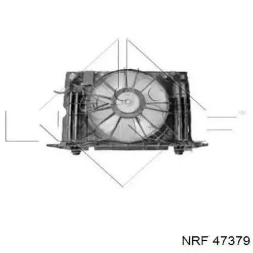 Difusor de radiador, ventilador de refrigeración, condensador del aire acondicionado, completo con motor y rodete 47379 NRF