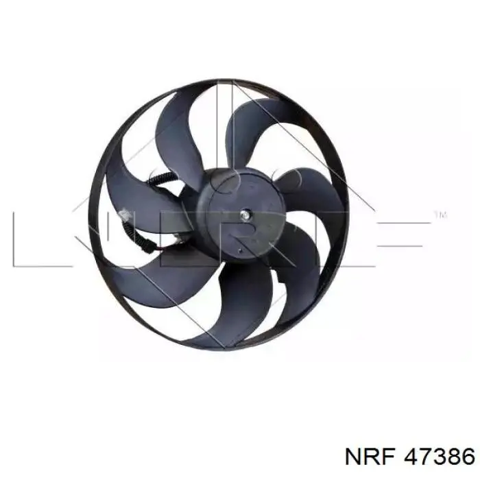 47386 NRF электровентилятор охлаждения в сборе (мотор+крыльчатка)