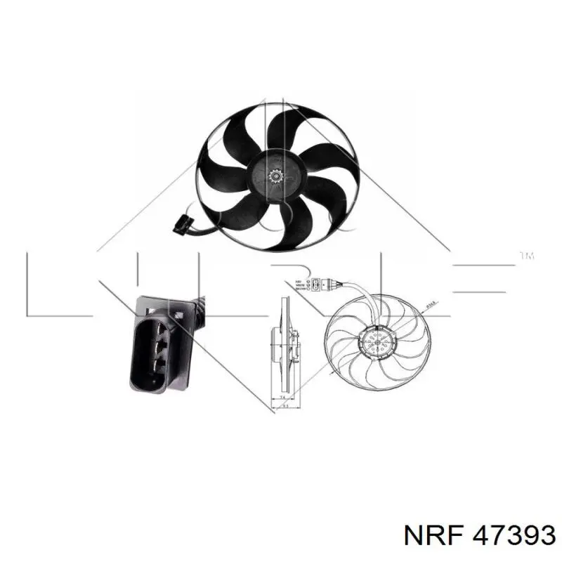 Rodete ventilador, refrigeración de motor 47393 NRF