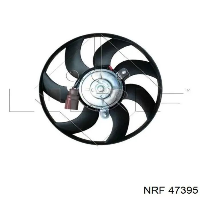 Купить 47395 NRF Электровентилятор охлаждения в сборе (мотор+крыльчатка) правый