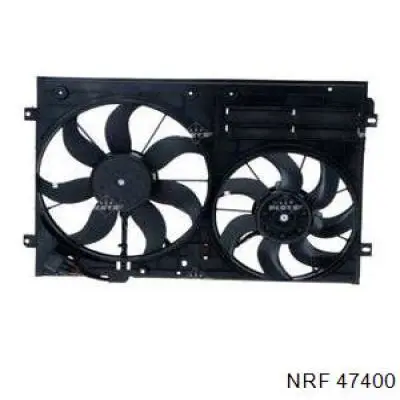 47400 NRF Диффузор радиатора охлаждения в сборе с мотором