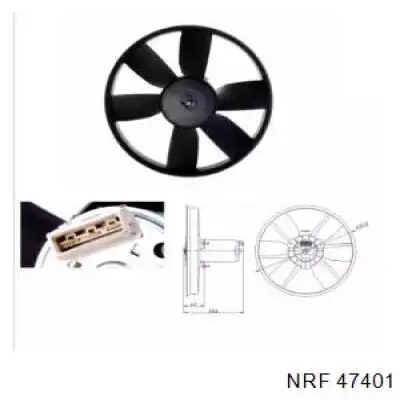 Rodete ventilador, refrigeración de motor 47401 NRF
