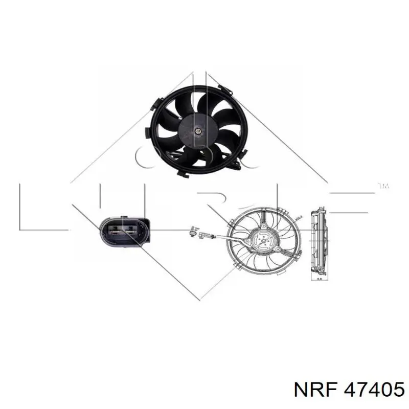 Мотор вентилятора системы охлаждения 47405 NRF