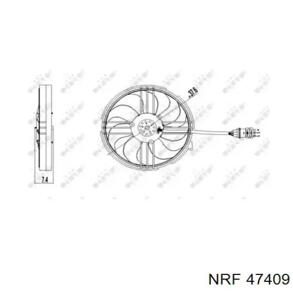 Радиатор 47409 NRF