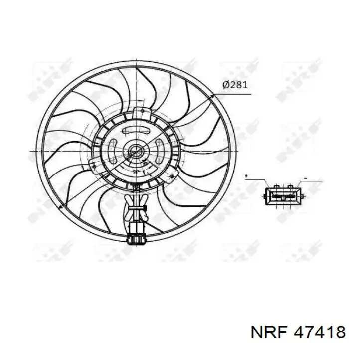 Rodete ventilador, refrigeración de motor 47418 NRF