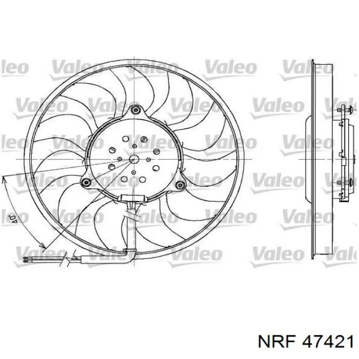 Rodete ventilador, refrigeración de motor 47421 NRF