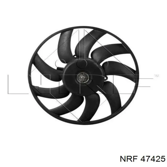 Электровентилятор охлаждения в сборе (мотор+крыльчатка) правый 47425 NRF