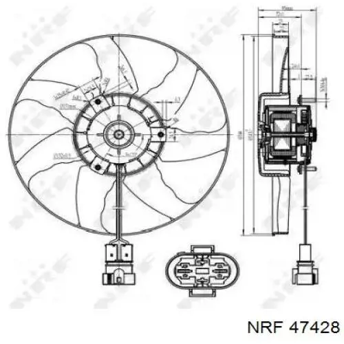 Электровентилятор охлаждения 47428 NRF