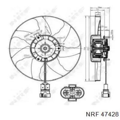 Электровентилятор охлаждения 47428 NRF