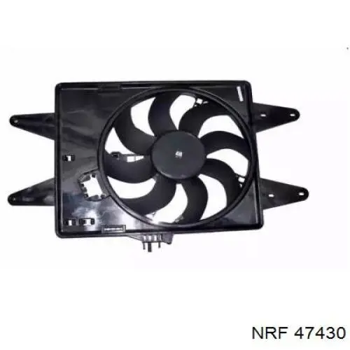 47430 NRF диффузор радиатора охлаждения, в сборе с мотором и крыльчаткой