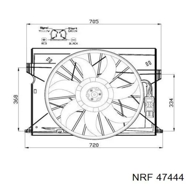 Электровентилятор охлаждения в сборе (мотор+крыльчатка) правый NRF 47444 цена, от 347.66 USD