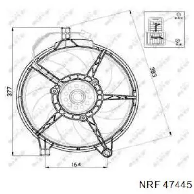 Электровентилятор интеркуллера в сборе (мотор+крыльчатка) NRF 47445