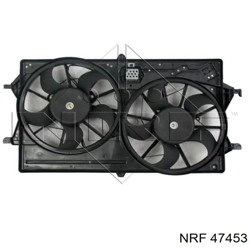 47453 NRF диффузор радиатора охлаждения, в сборе с мотором и крыльчаткой