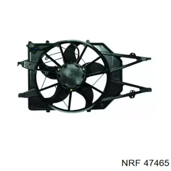 47465 NRF диффузор радиатора охлаждения, в сборе с мотором и крыльчаткой