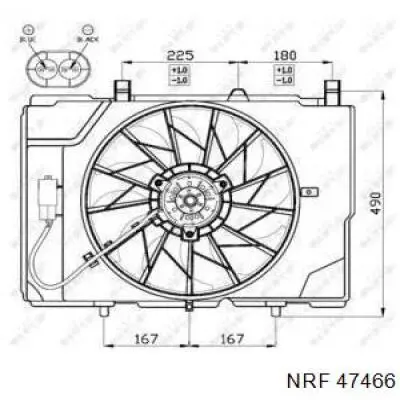 Диффузор радиатора охлаждения в сборе с крыльчаткой NRF 47466