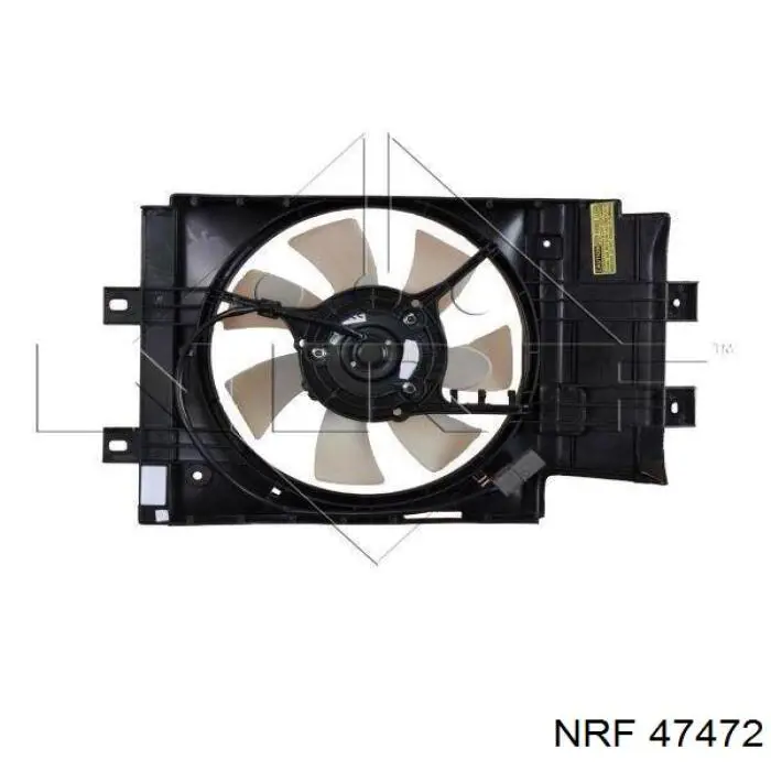 47472 NRF диффузор радиатора кондиционера, в сборе с крыльчаткой и мотором