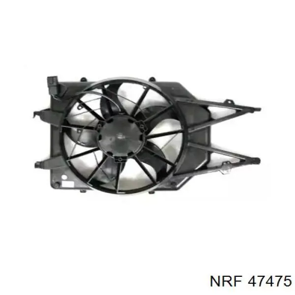 47475 NRF диффузор радиатора охлаждения, в сборе с мотором и крыльчаткой