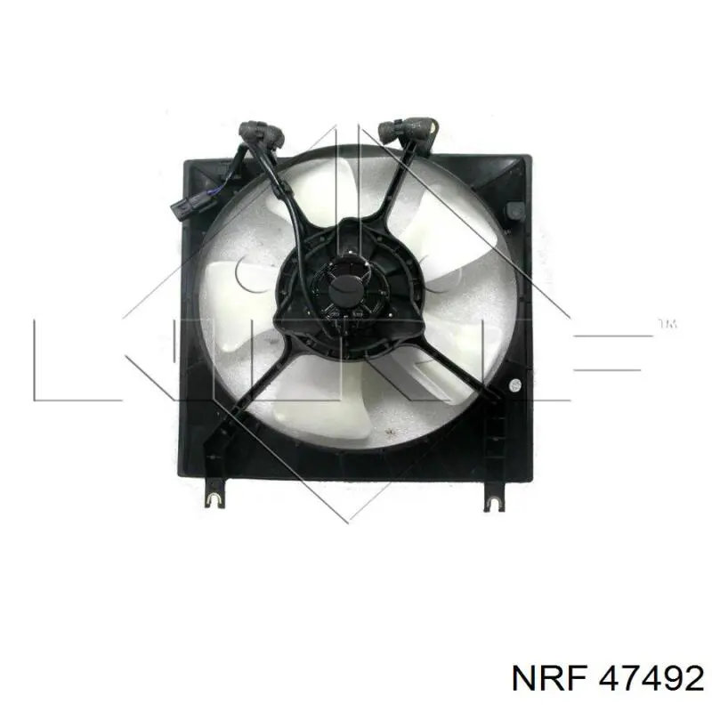 47492 NRF диффузор радиатора охлаждения, в сборе с мотором и крыльчаткой