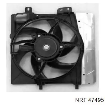 Difusor de radiador, ventilador de refrigeración, condensador del aire acondicionado, completo con motor y rodete 47495 NRF
