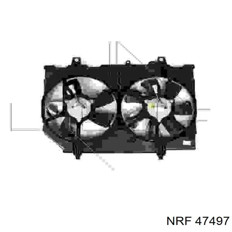 47497 NRF диффузор радиатора охлаждения, в сборе с мотором и крыльчаткой