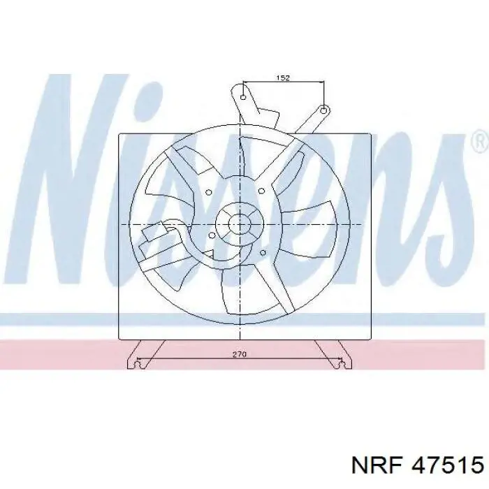 Difusor de radiador, ventilador de refrigeración, condensador del aire acondicionado, completo con motor y rodete 47515 NRF