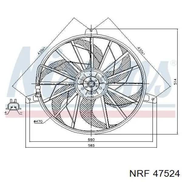 Электровентилятор охлаждения в сборе TYC 620200 цена, от 95.68 USD
