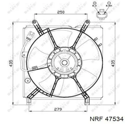 Крыльчатка радиатора охлаждения 47534 NRF