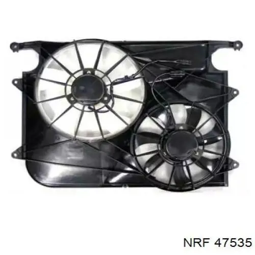 47535 NRF диффузор радиатора охлаждения, в сборе с мотором и крыльчаткой