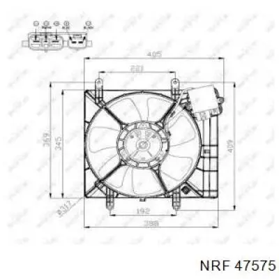 Диффузор радиатора охлаждения в сборе с мотором и крыльчаткой NRF 47575 цена, от 81.32 USD