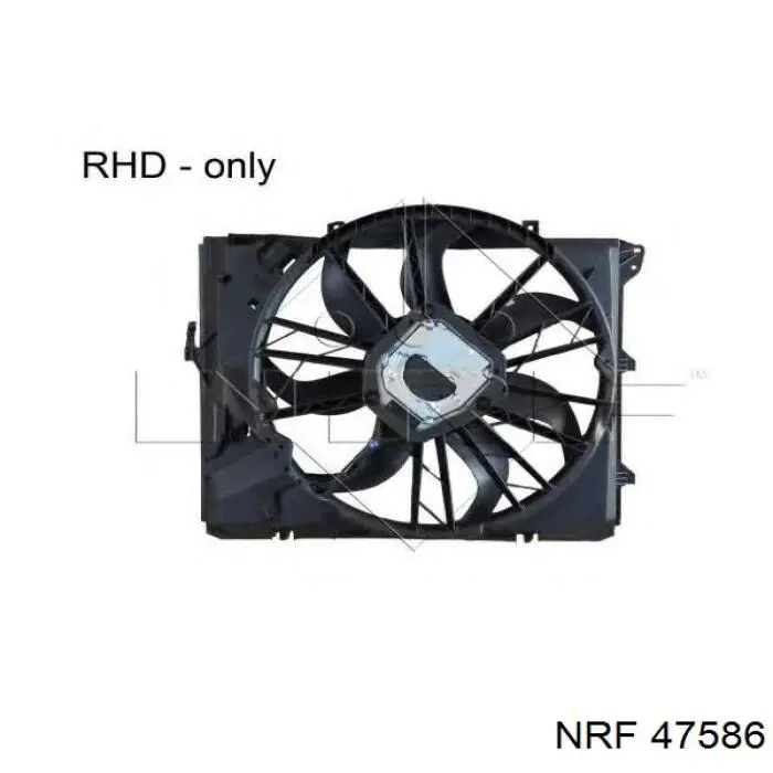 Difusor de radiador, ventilador de refrigeración, condensador del aire acondicionado, completo con motor y rodete 47586 NRF
