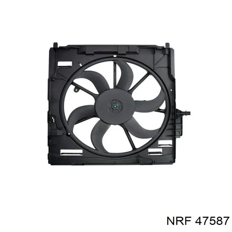 47587 NRF difusor do radiador de esfriamento, montado com motor e roda de aletas