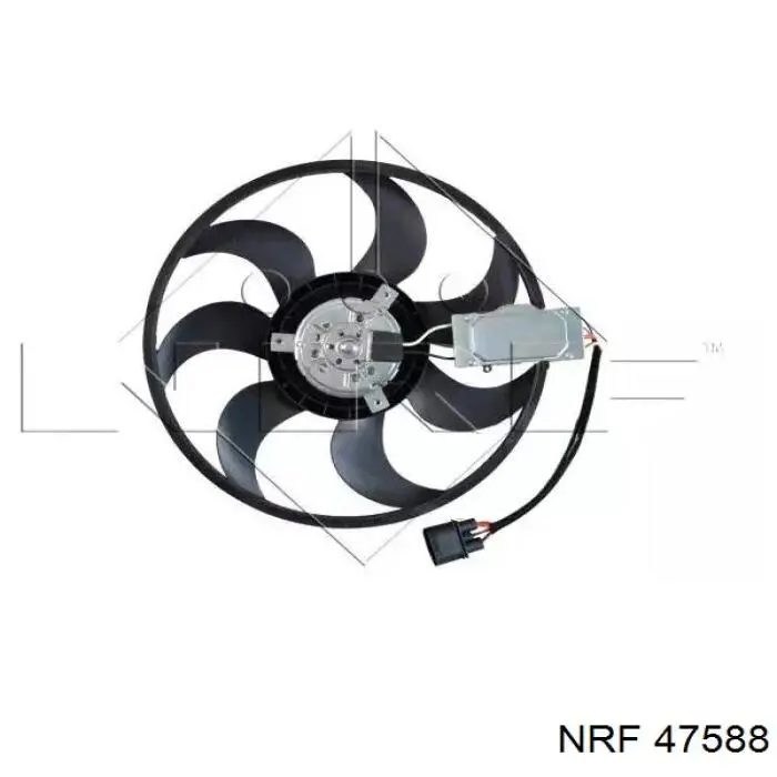 47588 NRF электровентилятор охлаждения в сборе (мотор+крыльчатка правый)