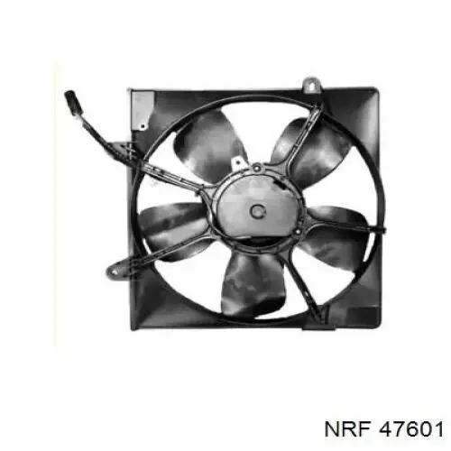 47601 NRF диффузор радиатора охлаждения, в сборе с мотором и крыльчаткой