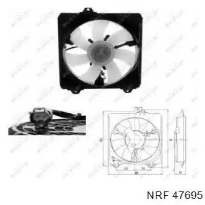 47695 NRF вентилятор (крыльчатка радиатора охлаждения правый)