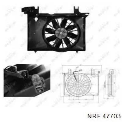 47703 NRF диффузор радиатора охлаждения