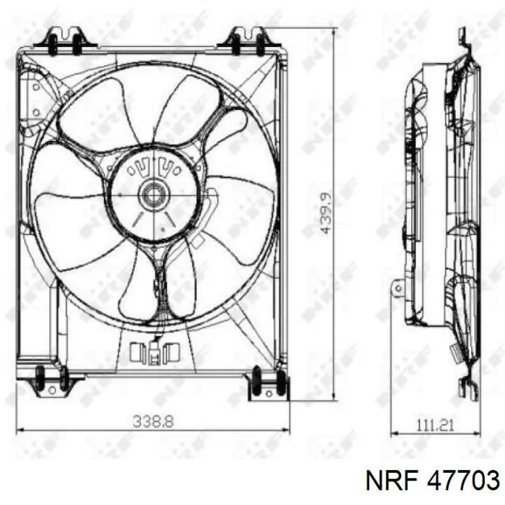Bastidor radiador (armazón) 47703 NRF