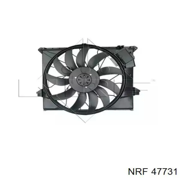 Difusor de radiador, ventilador de refrigeración, condensador del aire acondicionado, completo con motor y rodete 47731 NRF