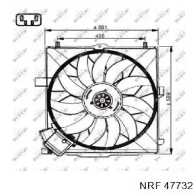 47732 NRF вентилятор (крыльчатка радиатора кондиционера)