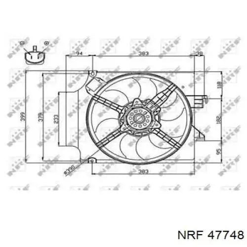 Вентилятор (крыльчатка) радиатора охлаждения на Форд Транзит (Ford Transit) V184/5 фургон