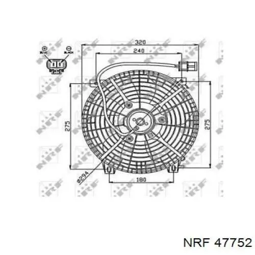 Диффузор радиатора охлаждения в сборе с мотором и крыльчаткой NRF 47752 цена, от 73.02 USD